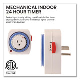 GOGREEN POWER GG36011 AC Indoor Timer, Analog, 4 x 3, White