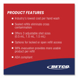 BETCO CORPORATION 9302200 Clario C3 Manual Foam Soap Dispenser, 5.08 x 4 x 12.1, White, 6/Carton