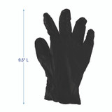 BOARDWALK 396XSBXA 396 Series Disposable General-Purpose Nitrile Gloves, Powder-Free, X-Small, 4.4 mil Thick, 9.5" Long, Black, 100/Box