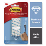 3M/COMMERCIAL TAPE DIV. Command™ 17093CLRES Large Clear Hooks, Plastic, Supports 4 lb
