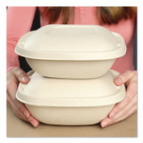 WORLD CENTRIC BQSC32LFS Fiber Bowls, 32 oz, 8.3 x 8.3 x 1.8, Natural, Paper, 400/Carton
