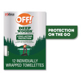 SC JOHNSON OFF!® 611072 Deep Woods Towelettes, 12/Box, 12 Boxes/Carton
