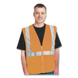 PROTECTIVE INDUSTRIAL PRODUCTS INC PIP 302MVGORM ANSI Class 2 Hook and Loop Safety Vest, Medium, Hi-Viz Orange