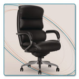 LA-Z-BOY CHAIR COMPANY 51545BLK Aberdeen Executive Chair, Supports Up to 275 lb, 21" to 25" Seat Height, Black Seat and Back, Gray Base