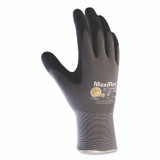 ATG MaxiFlex® 34875XL Ultimate Seamless Knit Nylon Gloves, Nitrile MicroFoam Grip: Palm/Fingers/Knuckles, EN388: 4131, X-Large, Gray, 12 Pairs