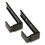DEFLECTO CORPORATION 806177 Partition Brackets for Wall Files and File Pockets, Compatible with 1.5" to 2.5" Thick Walls, Black, Pair