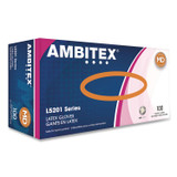 TRADEX INTERNATIONAL AMBITEX® LMD5201CT L5201 Series Powder-Free Latex Gloves, Medium, 4 mil Thick, 9" Long, Cream, 100/Box, 10 Boxes/Carton