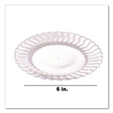 FINELINE Settings 206CL Flairware Flared Dessert Plate, 6" dia, Clear, 180/Carton