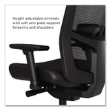 WORKPLACE2.0 51974 500 Series Vinyl and Mesh Task Chair, Supports Up to 300 lbs, 17.8" to 22.8" Seat Height, Black Seat, Black Back, Black Base