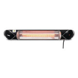 GLOBAL INDUSTRIAL 246718 Infrared Patio Heater with Remote Control, 1,500 W, 35.38 x 5.13 x 3.5, Black