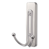 3M/COMMERCIAL TAPE DIV. Command™ 24358306 Large Double Bath Hooks, Metal, Satin Nickel, Supports 4 lb