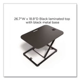 UNION & SCALE 24342301 FlexFit Manual Rectangular Adjustable Desk Converter, 26.7 x 18.8 x 1.7 to 15.9, Black