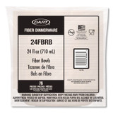 DART 24FBRB Compostable Fiber Containers, ProPlanet Seal, Bowl, 24 oz, Natural, 300/Carton