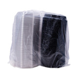 DART SOLO® 865045-AP94 Creative Carryouts OctaView Hinged Lid Containers, 7.5 x 8 x 2.4, Black/Clear, Plastic, 100/Carton