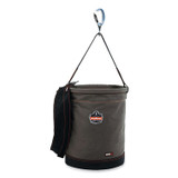 TENACIOUS HOLDINGS, INC. ergodyne® 14845 Arsenal 5945T Extra-Large Swiveling Carabiner Canvas Hoist Bucket and Top, 150 lb, Gray