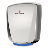WORLD DRYER CORPORATION Q973A2 VERDEdri Hand Dryer, 120 V, 3.9 x 12.25 x 14.5, Brushed Stainless Steel