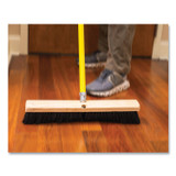 BOARDWALK 20224KIT Tampico Push Broom Kit, 24" x 64" Metal Handle, Black/Yellow