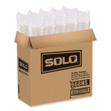 DART SOLO® 668NS PETE Plastic Flat Straw-Slot Cold Cup Lids, Fits 12 oz to 24 oz Cold Cups, Plastic, Clear, 1,000/Carton