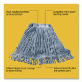 RUBBERMAID COMMERCIAL PROD. D212BLUEA Super Stitch Blend Mop, Green Headband, Cotton/Synthetic, Medium, Blue