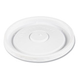 DART SOLO® LVS535 Polystyrene Food Container Lids, White, Plastic, 100/Bag, 24 Bags/Carton