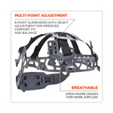 TENACIOUS HOLDINGS, INC. ergodyne® 60205 Skullerz 8975LED Class C Safety Helmet with 8981 Universal LED Headlamp, 6-Point Ratchet Suspension, White