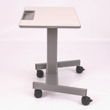 LUXOR WORKSPACES, LLC STUDENTP Pneumatic Sit Stand Desk, 27.5 x 19.5 x 26.25 to 42, White/Gray