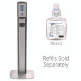 GO-JO INDUSTRIES PURELL® 7518DSSLV MESSENGER CS8 Silver Panel Floor Stand with Dispenser, 1,200 mL, 15.13 x 16.62 x 52.68, Graphite/Silver