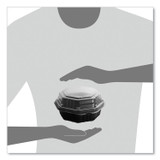 DART SOLO® 806011PP94 OctaView Hinged-Lid Hot Food Containers, 6.3 x 3.1 x 1.5, Black/Clear, Plastic, 200/Carton