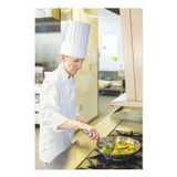 AMERCAREROYAL RCH10 Pleated Chef's Hats, Paper, Adjustable, 10" Tall, One Size, White, 24/Carton