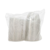 DART CTR32BF SafeSeal Tamper-Resistant, Tamper-Evident Bowls with Flat Lid, 32 oz, 7" Diameter x 3.2" h, Clear, Plastic, 150/Carton