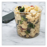 DART MN24-0100 Microgourmet Plastic Deli Container, 24 oz, 4.7" Diameter x 4.18" h, Translucent, 500/Carton