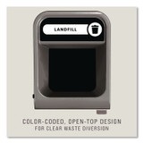 RUBBERMAID COMMERCIAL PROD. 1961621 Configure Indoor Recycling Waste Receptacle, Landfill, 23 gal, Metal, Gray
