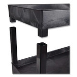 LUXOR WORKSPACES, LLC EC11HDB TUFFY XL Two-Shelf Heavy-Duty Multipurpose Utility Cart, Plastic, 500 lb Capacity, 35.25" x 18" x 35.5", Black