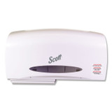 KIMBERLY-CLARK PROFESSIONAL Scott® 09609 Essential Coreless Twin Jumbo Roll Tissue Dispenser, 20 x 6 x 11, White