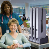 WNA, INC. 1TWRBASE Cutlerease Base, Holds 1 Dispenser, 5.38 x 11 x 5.25, Gray/Black