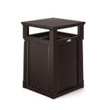 SUNCAST CORPORATION Commercial® RMCC3501 Resin Customizable Garbage Can with Covered Lid, 34.4 gal, Plastic, Java