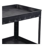 LUXOR WORKSPACES, LLC XLC11B WORKLOAD Two-Shelf Heavy-Duty Industrial Utility Cart, Plastic, 500 lb Capacity, 45.5" x 25.5" x 33", Black