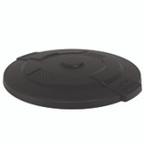 SUNCAST CORPORATION Commercial® TCU55GLIDD 55-Gallon Utility Trash Can Lid, 28.25 x 26.75 x 3, Black