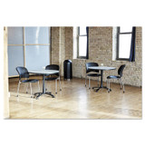 SAFCO PRODUCTS 6805BL Reve Guest Chair with Straight Legs, 19" x 24.5" x 33.5", Black Seat, Black Back, Silver Base, 2/Carton