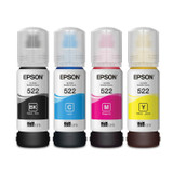 EPSON AMERICA, INC. T522120BCS T522120BCS (T522) Ultra High-Yield Ink, Black/Cyan/Magenta/Yellow