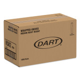 DART SOLO® RSK20004 Reliance Classic Plastic Cutlery, Individually Wrapped, Medium Heavyweight Knife, Black, 1,000/Carton