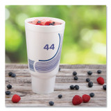 DART 44AJ32B Breeze Hot/Cold Insulated Foam Drinking Cups, Pedestal Cup, 44 oz, Purple/White/Blue, 300/Carton