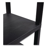 LUXOR WORKSPACES, LLC WT34S TUFFY Three-Shelf Multipurpose Utility Cart, Plastic, 300 lb Capacity, 26.5" x 18.5" x 34", Black