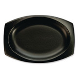 DART 9PRBQR Quiet Classic Laminated Foam Dinnerware, Platter, 6.7 x 9.8, Black, 500/Carton