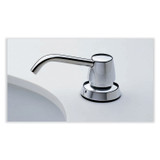 BOBRICK WASHROOM 8221 Manual Top-Fill Liquid Soap Dispenser, 4" Spout, 20 oz, 5.63 x 5.63 x 11.25, Chrome