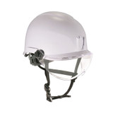 TENACIOUS HOLDINGS, INC. ergodyne® 60215 Skullerz 8974V Class E Safety Helmet with 8991 Visor Kit, Clear Lens, 6-Point Ratchet Suspension, White