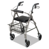 BRIGGS HEALTHCARE DMI® 50110124100 Ultra Lightweight Rollator, Adjusts 33.75" to 38", 300 lb Capacity, Titanium