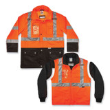 TENACIOUS HOLDINGS, INC. ergodyne® 25558 GloWear 8388 Class 3/2 Hi-Vis Thermal Jacket Kit, 4X-Large, Orange