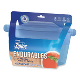 SC JOHNSON Ziploc® 339969 Endurables Resusable Silicone Container, 4 Cups, 5.4 x 4.5 x 8.4, Clear, 4/Carton