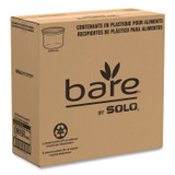 DART SOLO® DM16R Bare Eco-Forward RPET Deli Containers, ProPlanet Seal, 16 oz, 4.6" Diameter x 3" h, Clear, Plastic, 500/Carton